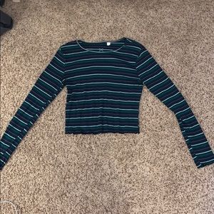 Striped long sleeve crop top from Pacsun!